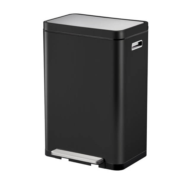 EKO - X-Cube pedaalemmer 45 liter, EKO - Steel Stainless steel Polypropylene - zwart, mat RVS