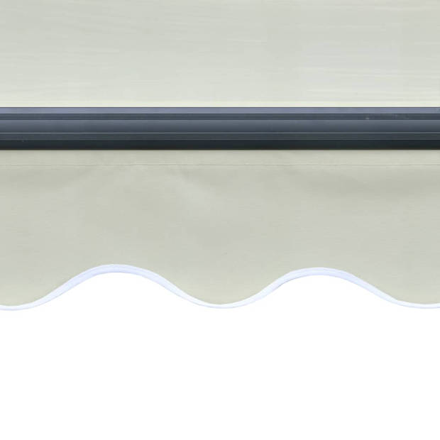 vidaXL Luifel uittrekbaar met windsensor en LED 300x250 cm crème