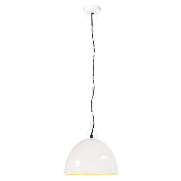 vidaXL Hanglamp industrieel vintage rond 25 W E27 31 cm wit