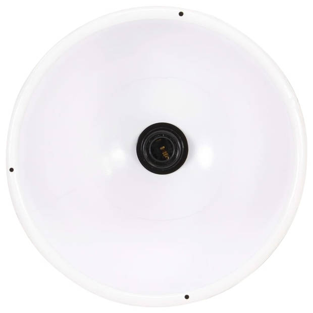 vidaXL Hanglamp industrieel rond 25 W E27 30 cm wit