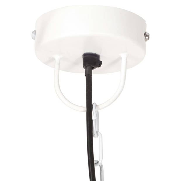 vidaXL Hanglamp industrieel rond 25 W E27 30 cm wit