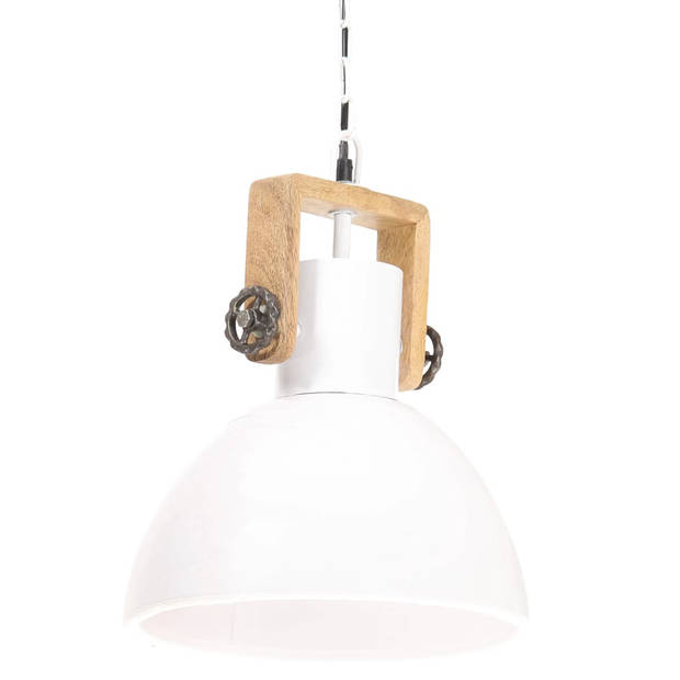 vidaXL Hanglamp industrieel rond 25 W E27 30 cm wit