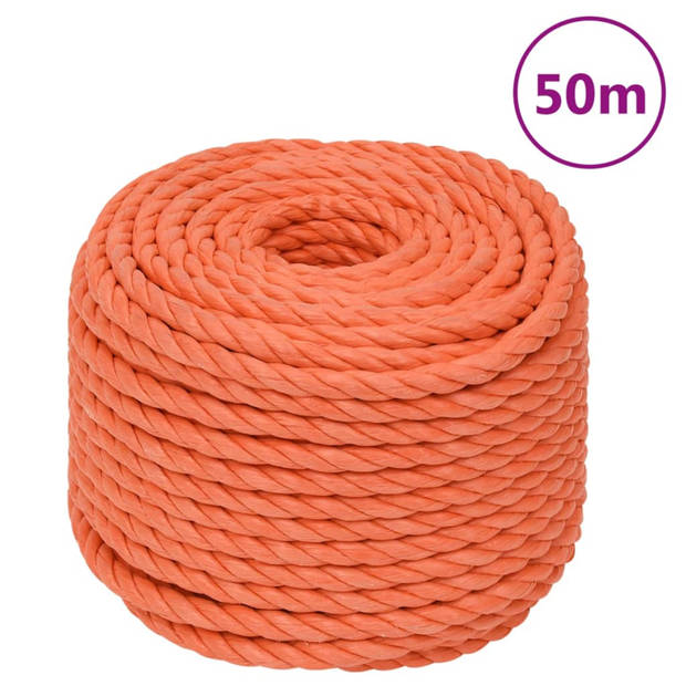 vidaXL Werktouw 24 mm 50 m polypropeen oranje