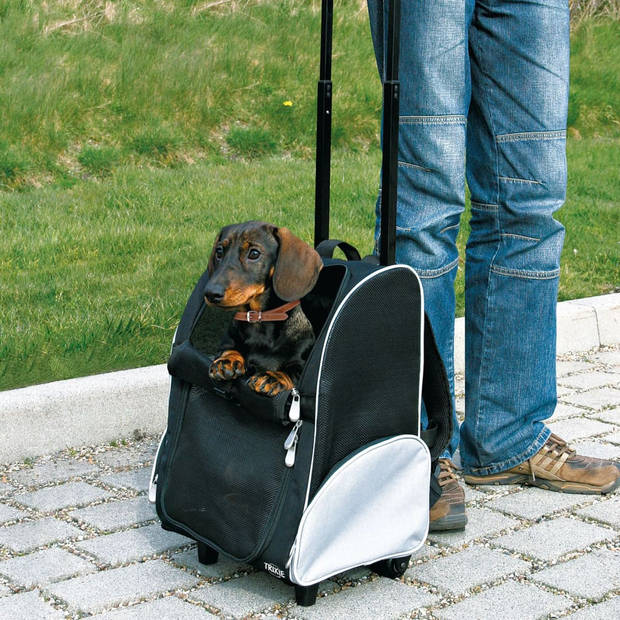 TRIXIE Huisdierentrolley zwart en grijs