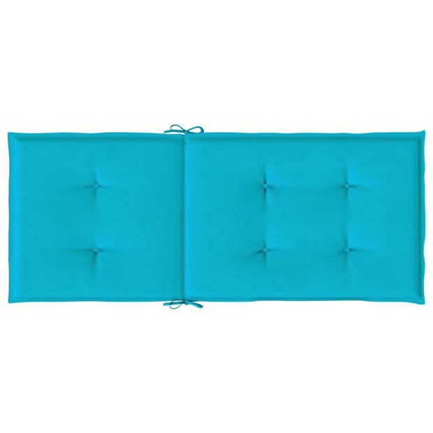 vidaXL Stoelkussens 2 st hoge rug stof turquoise