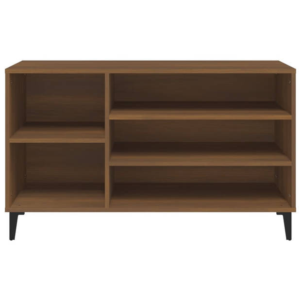 The Living Store Schoenenkast - Bruineiken - 102 x 36 x 60 cm - Stevig materiaal