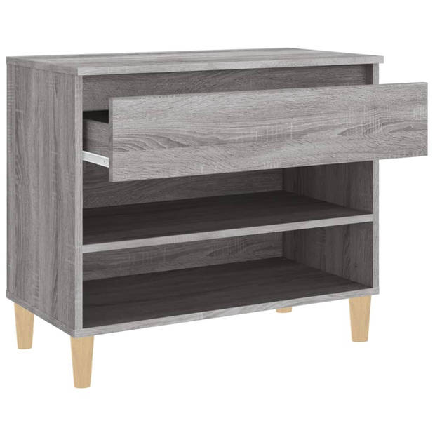 vidaXL Schoenenkast 70x36x60 cm bewerkt hout sonoma grijs