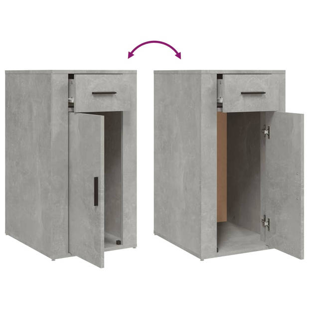 vidaXL Bureaukastje 40x49x75 cm bewerkt hout betongrijs