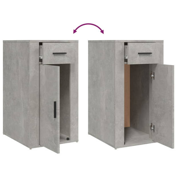 The Living Store Bureaukast - Betongrijs - 40 x 49 x 75 cm - Duurzaam materiaal