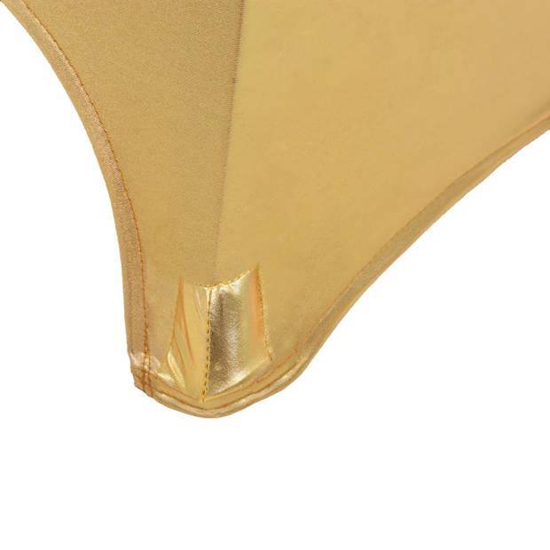 vidaXL 2 st Tafelhoezen stretch 80 cm goud