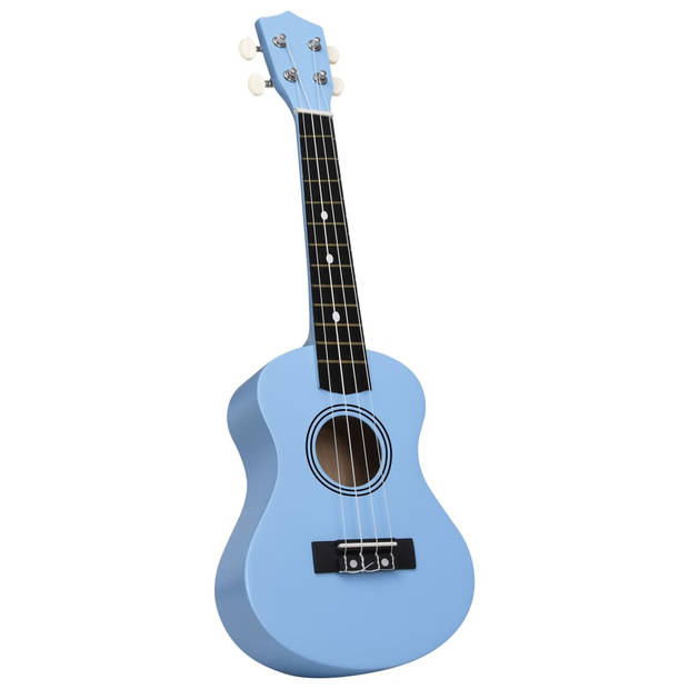 vidaXL Ukuleleset met tas voor kinderen sopraan 21'' blauw