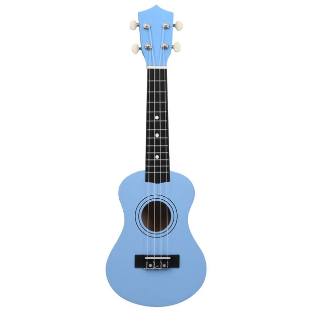 vidaXL Ukuleleset met tas voor kinderen sopraan 21'' blauw