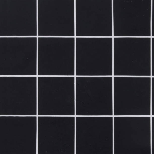 The Living Store Palletkussens - 60 x 60 x 8 cm - zwart ruitpatroon - waterafstotend