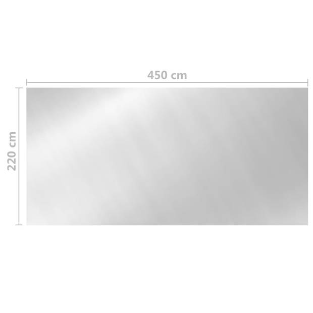 vidaXL Zwembadhoes 450x220 cm PE zilverkleurig