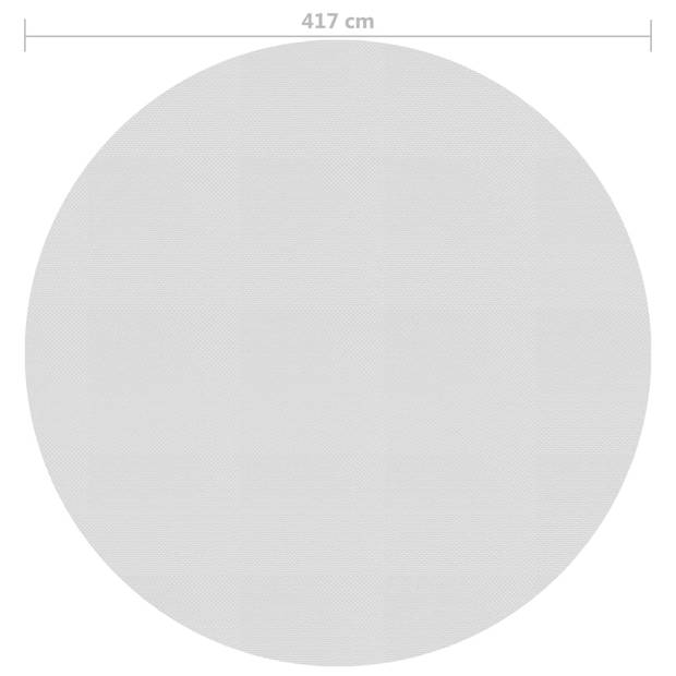 vidaXL Zwembadfolie solar drijvend 417 cm PE grijs