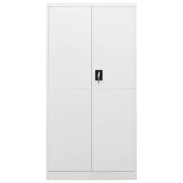 vidaXL Lockerkast 90x40x180 cm staal wit