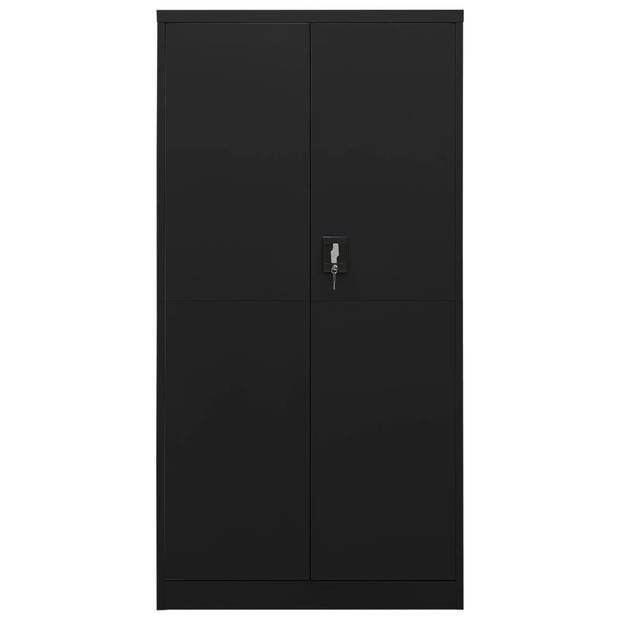 vidaXL Lockerkast 90x40x180 cm staal zwart