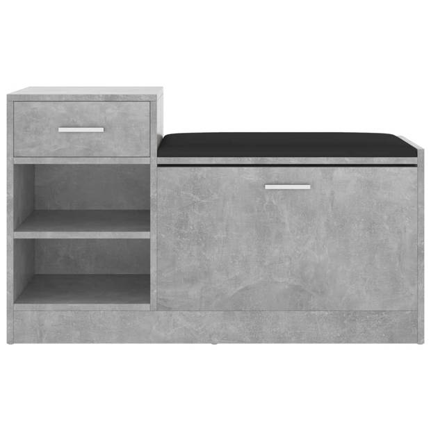 The Living Store Schoenenkast Betongrijs - 94.5 x 31 x 57 cm - Modern - Duurzaam