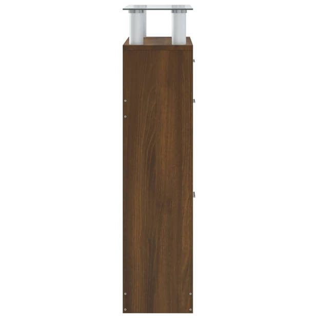 vidaXL Schoenenkast 63x24x104 cm bewerkt hout bruin eikenkleur