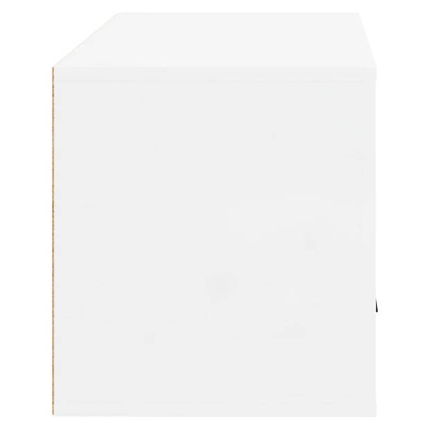 vidaXL Schoenenkast wandgemonteerd 70x35x38 cm bewerkt hout wit
