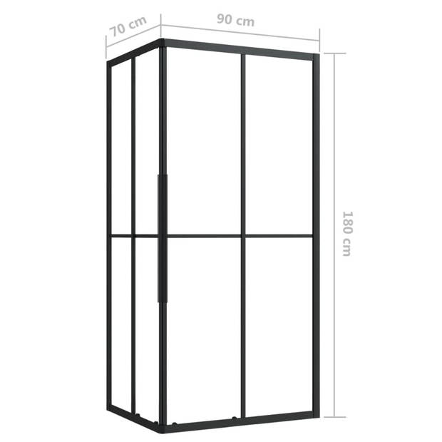 vidaXL Douchecabine 90x70x180 cm ESG