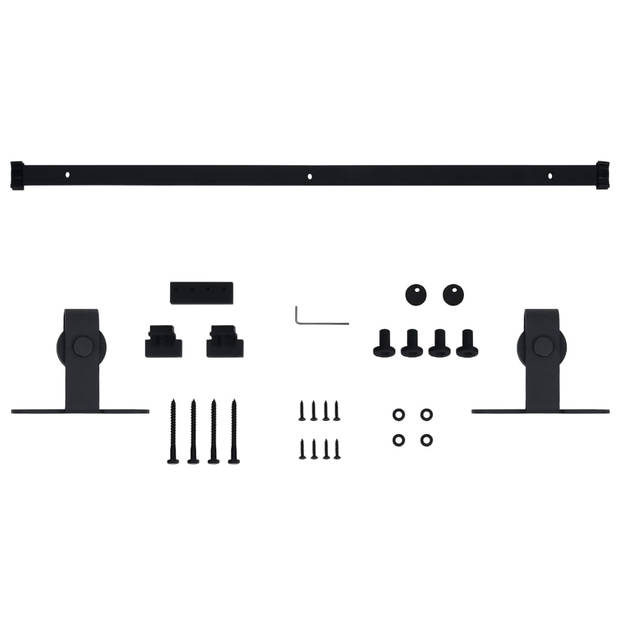 vidaXL Ophangset voor minischuifdeur 122 cm koolstofstaal