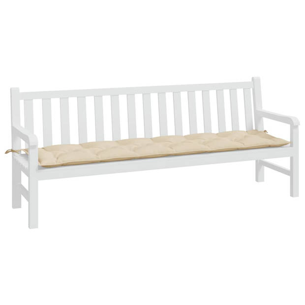 vidaXL Tuinbankkussen 200x50x7 cm oxford stof beige