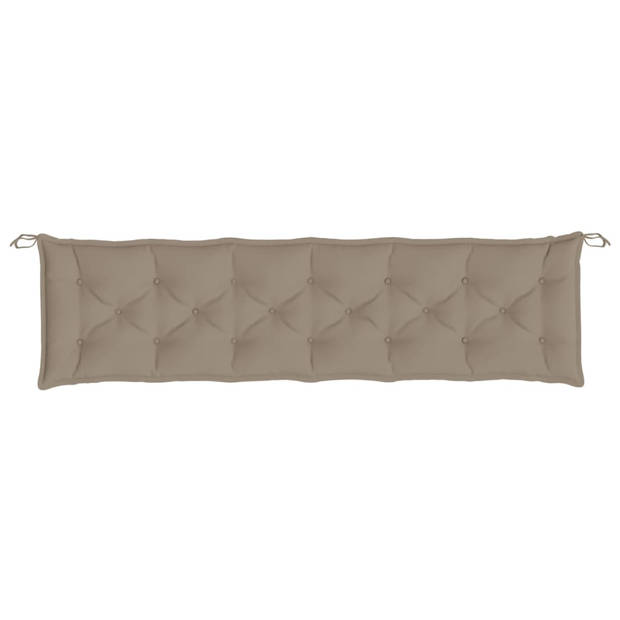 vidaXL Tuinbankkussen 200x50x7 cm oxford stof taupe