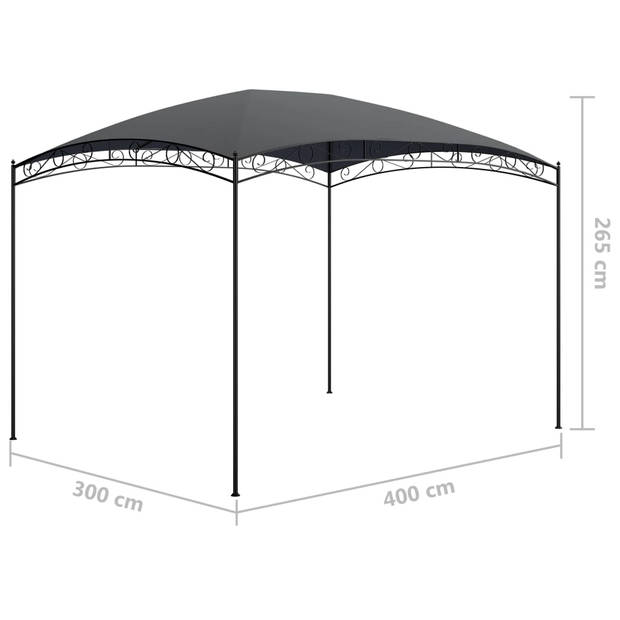 vidaXL Prieel 180 g/m² 3x4x2,65 m antraciet