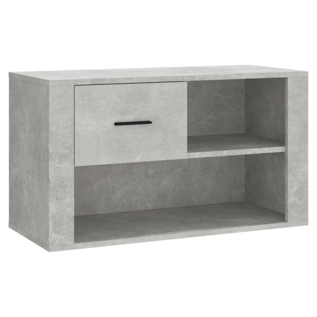 vidaXL Schoenenkast 80x35x45 cm bewerkt hout betongrijs