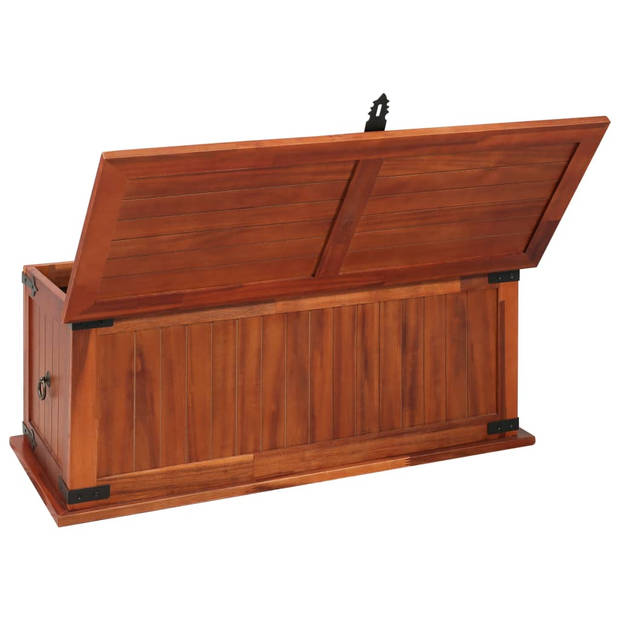 The Living Store Opbergkist Acaciahout Bruin 90 x 45 x 40 cm - Handgemaakt - Uniek