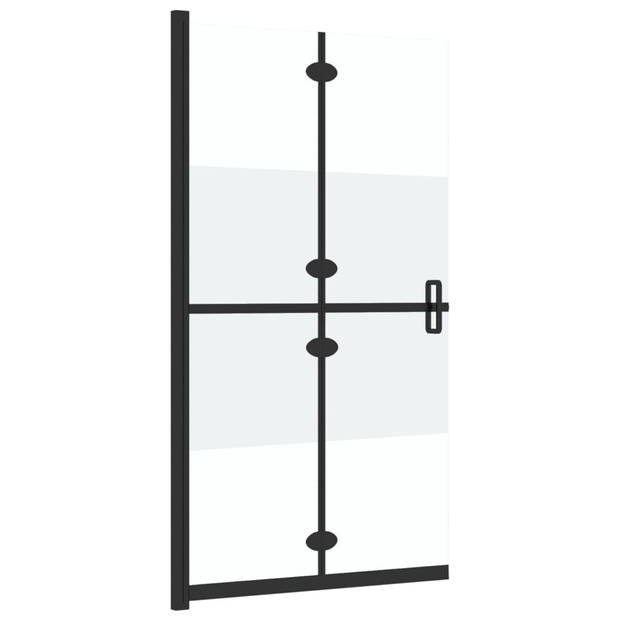 vidaXL Inloopdouchewand inklapbaar 70x190 cm ESG-glas halfmat