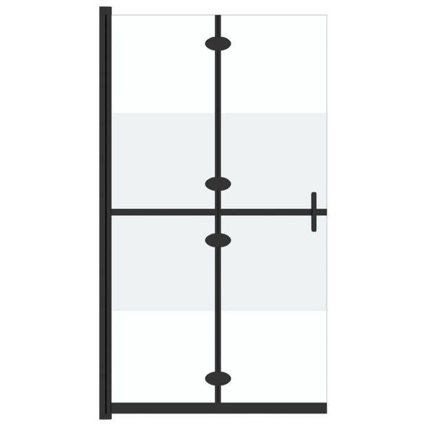 vidaXL Inloopdouchewand inklapbaar 100x190 cm ESG-glas halfmat