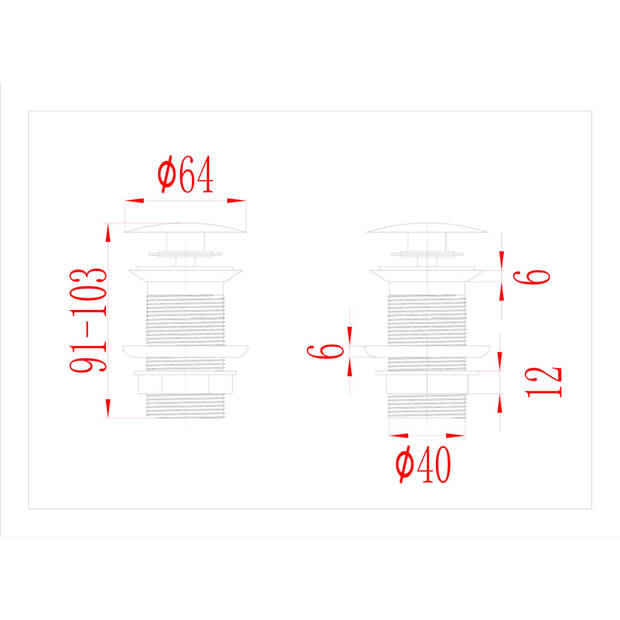 vidaXL Afvoer pop-up zonder overloop 6,4x6,4x9,1 cm chroomkleurig