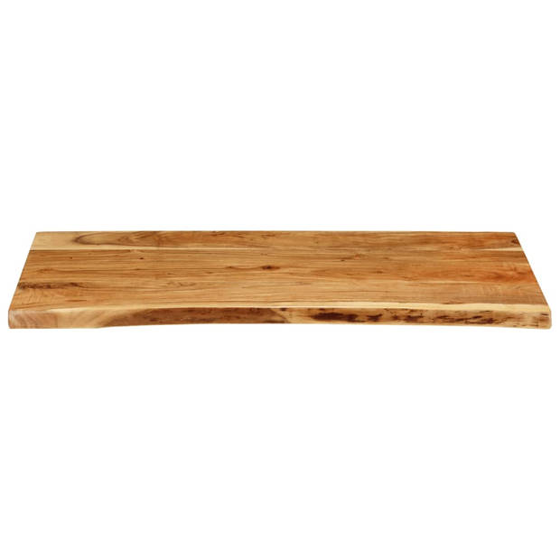 The Living Store Wastafelblad Massief Acaciahout - 118 x 55 cm - 38 mm - Natuurlijke Houten Rand