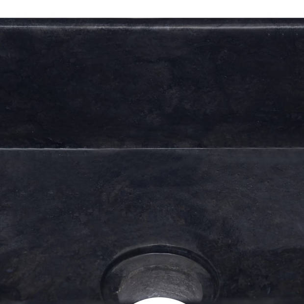 The Living Store Marmeren wastafel - 30 x 30 x 13 cm - zwart