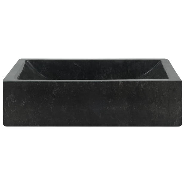 vidaXL Gootsteen 45x30x12 cm marmer hoogglans zwart