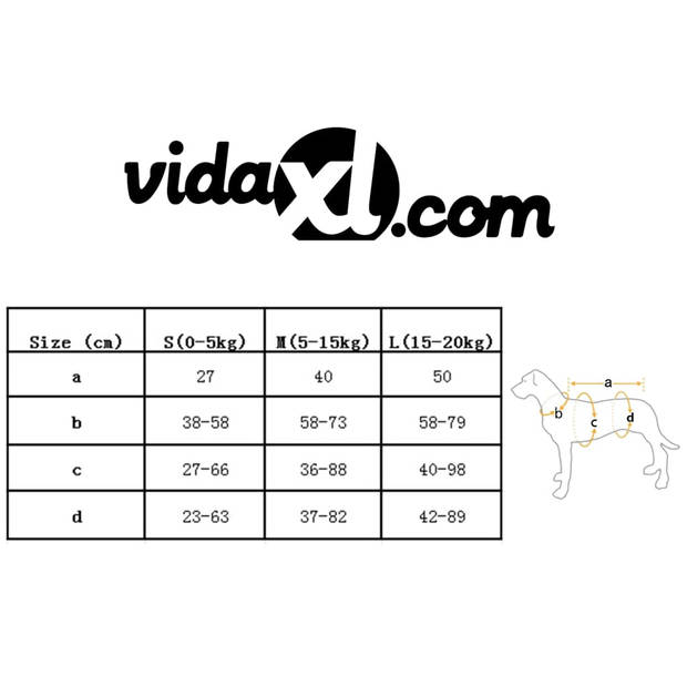 vidaXL Hondenzwemvest L oranje