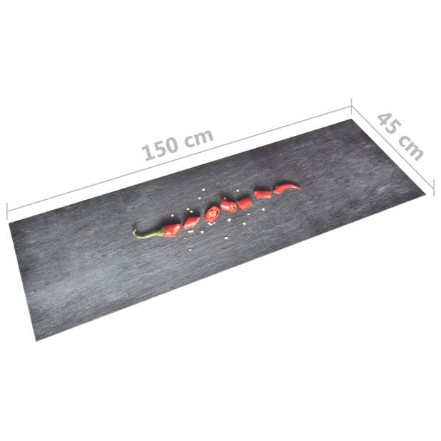 vidaXL Keukenmat wasbaar Pepper 45x150 cm