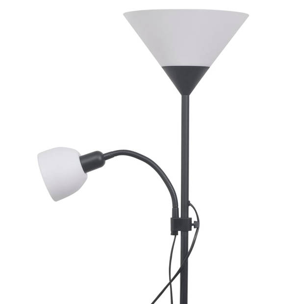 vidaXL Vloerlamp zwart