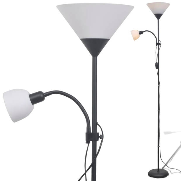 vidaXL Vloerlamp zwart