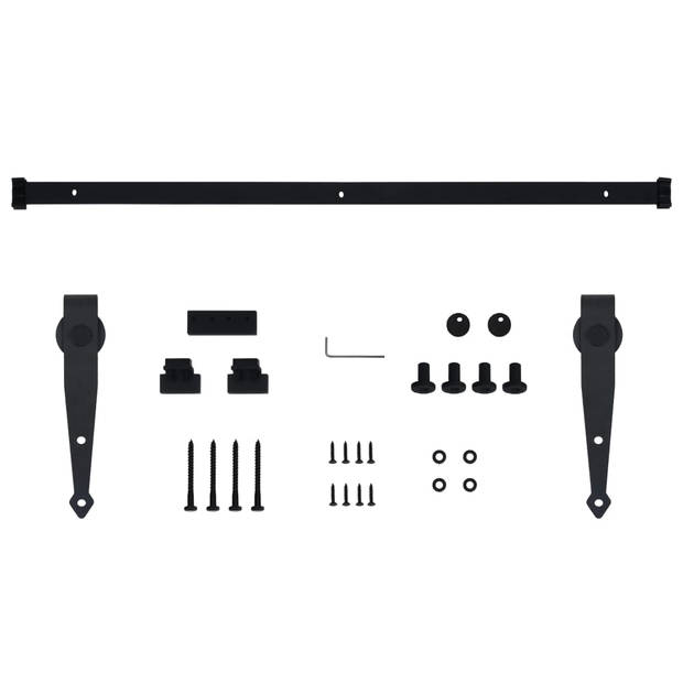 vidaXL Ophangset voor minischuifdeur 152 cm koolstofstaal