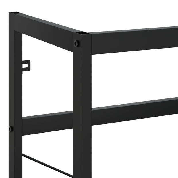 The Living Store Badkamerwastafelframe - zwart gepoedercoat ijzer - 40 x 38 x 83 cm - ruimtebesparend