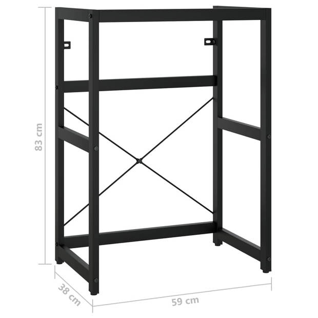 vidaXL Wastafelframe 59x38x83 cm ijzer zwart