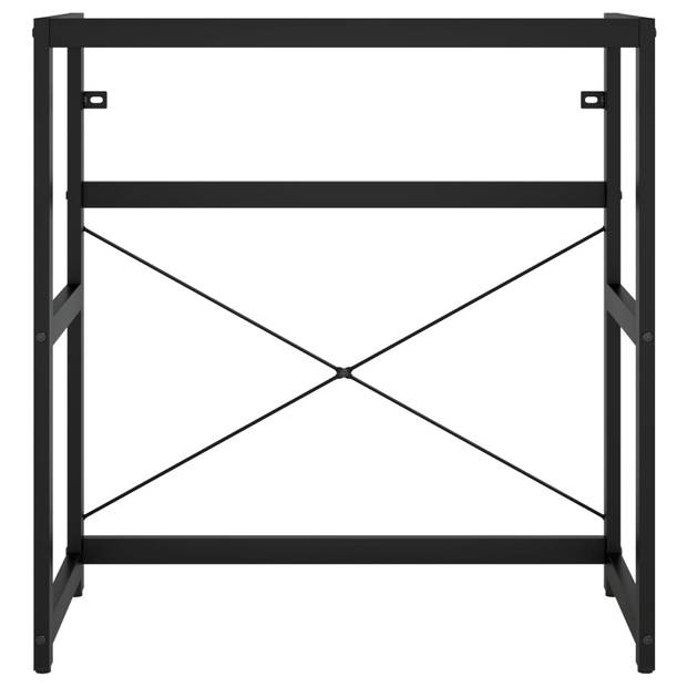 vidaXL Wastafelframe met inbouwwastafel ijzer zwart