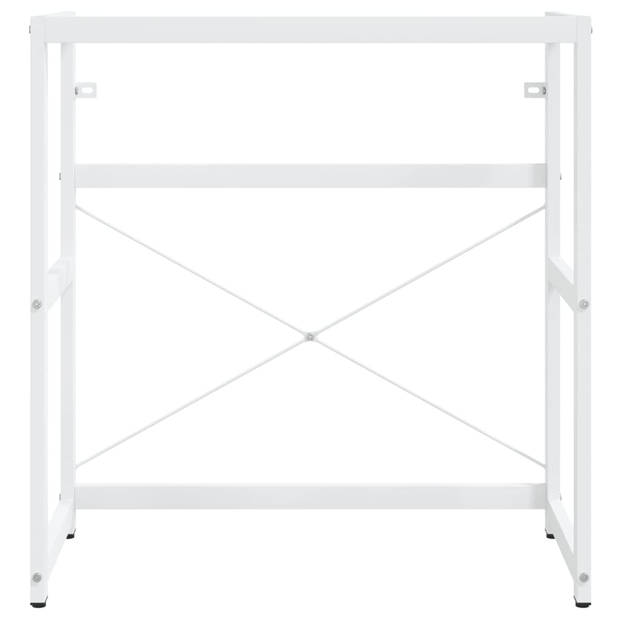 vidaXL Wastafelframe met inbouwwastafel ijzer wit