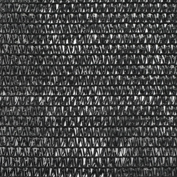 The Living Store Tennisbaan Scherm HDPE - 1x25m - zwart