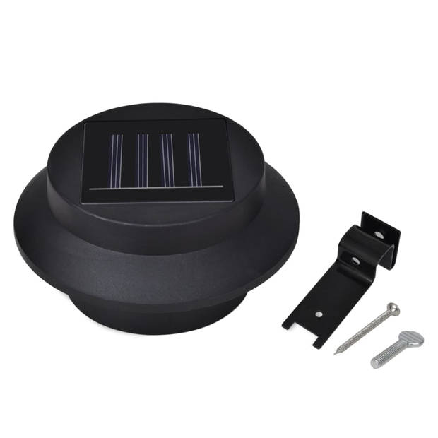 vidaXL Schuttinglampen 12 st solar LED zwart