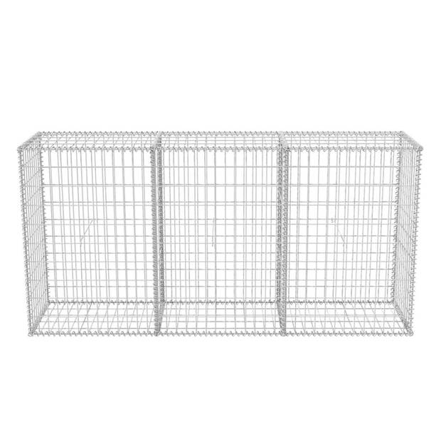 The Living Store Gabion Mand - Schanskorf - 200x50x100cm - Gegalvaniseerd Staal