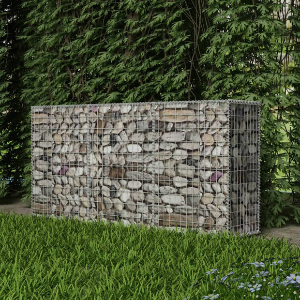 The Living Store Gabion Mand - Schanskorf - 200x50x100cm - Gegalvaniseerd Staal